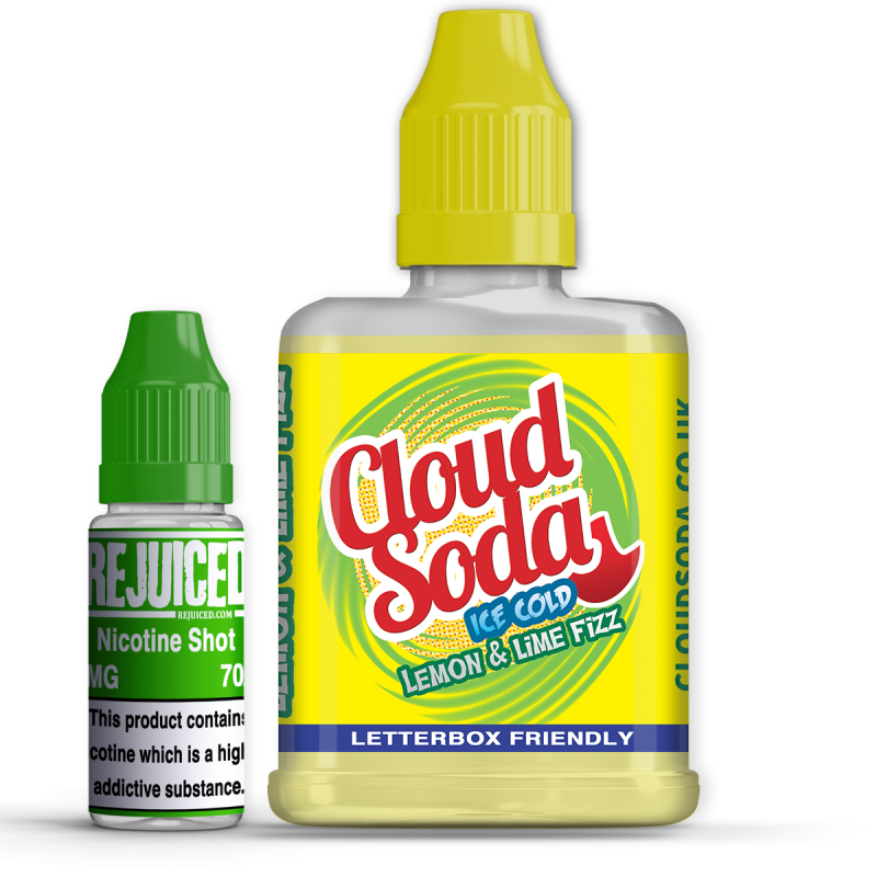 Fizzy Lemon & Lime CloudSoda Shortfill eliquid with free nicotine shot
