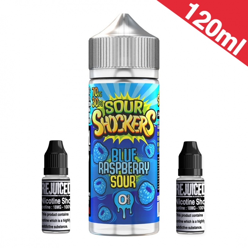 120ml Blue Raspberry Sour Shockers - Shortfill