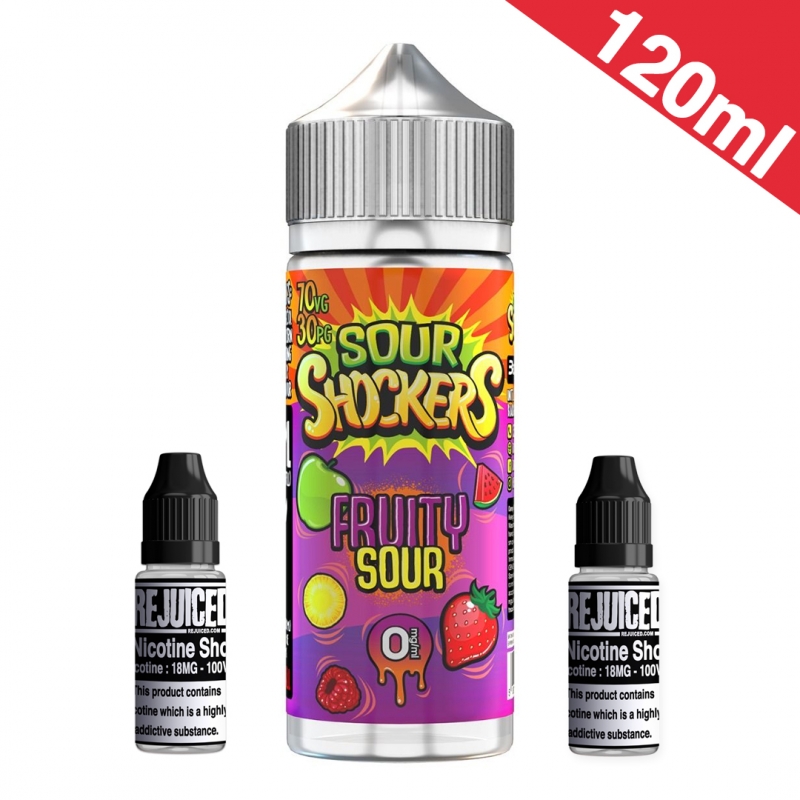 120ml Fruity Sour - Sour Shockers - Shortfill