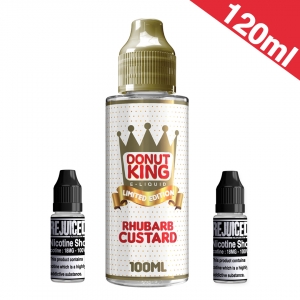 120ml Rhubarb & Custard- Donut King Limited Edition Shortfill